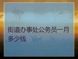 街道办事处公务员一月多少钱(北京街道办事处公务员一月多少钱)