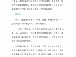 旅游日记一二年级(二年级日记旅游日记一百多字)