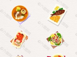 各地美食的卡通图案(各地美食简笔画大全图片)