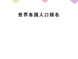 世界人口前十名排名(世界人口名表前十名排名)