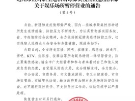 娱乐行业停业的最新通告消息(娱乐行业停业的最新通告消息图片)